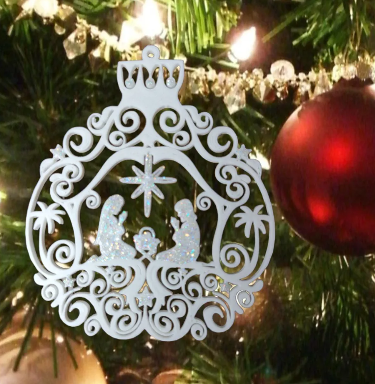 Adorno ornamentado para Árbol Navidad-2