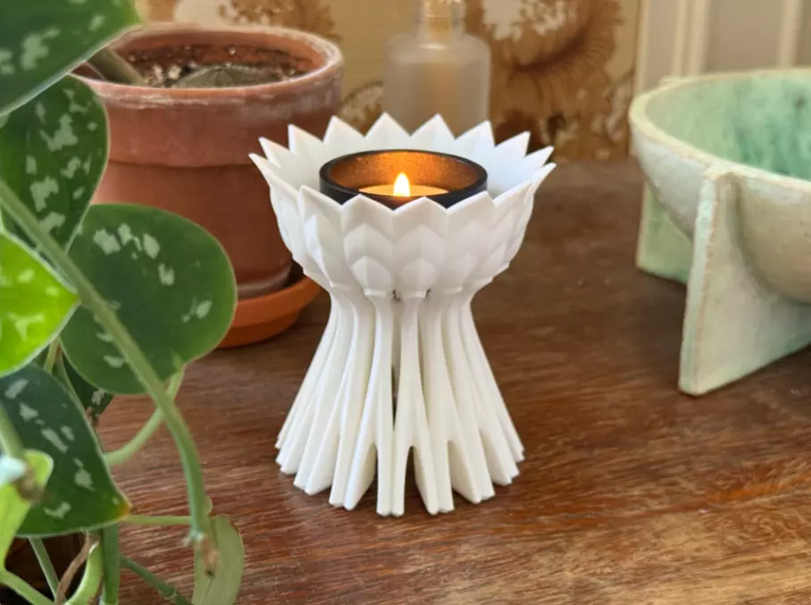Portavelas LED- Flor de Loto-2