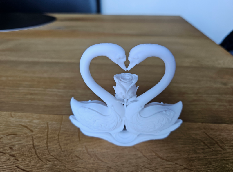 Escultura de Cisne & Rosa para San Valentín -2