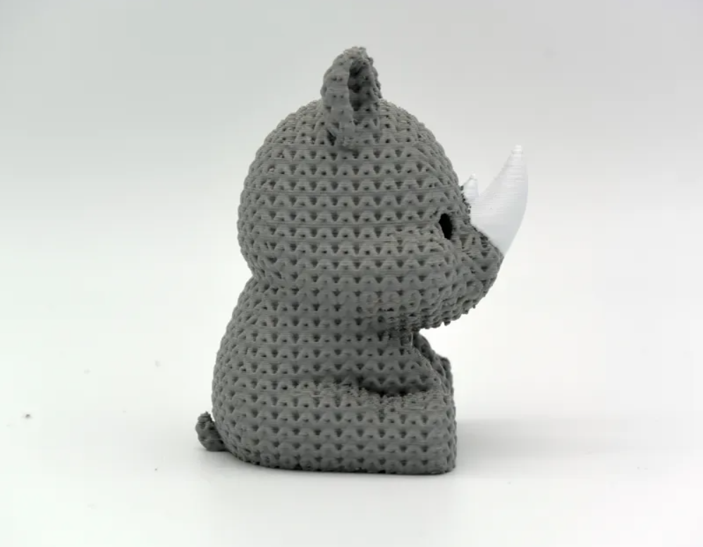 Mini Figura - Rinoceronte Estilo Tejido-2