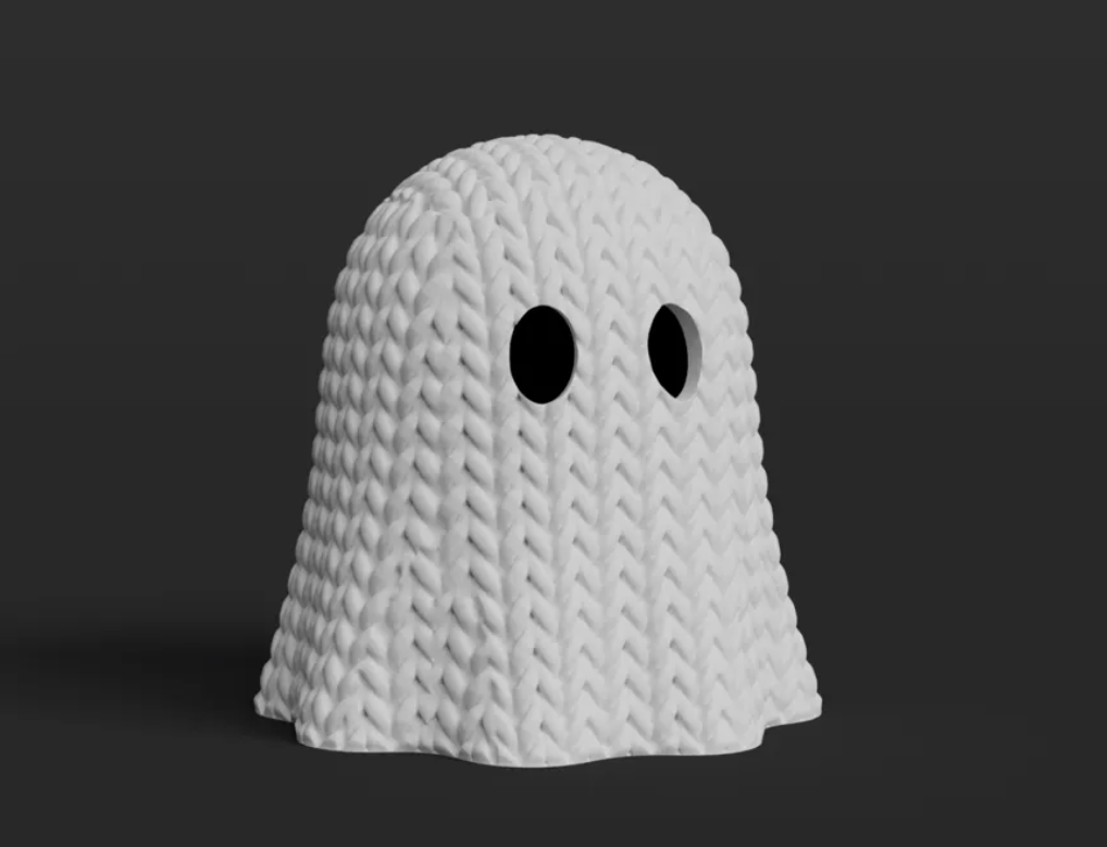 Mini Figura - Fantasma Estilo Tejido-3