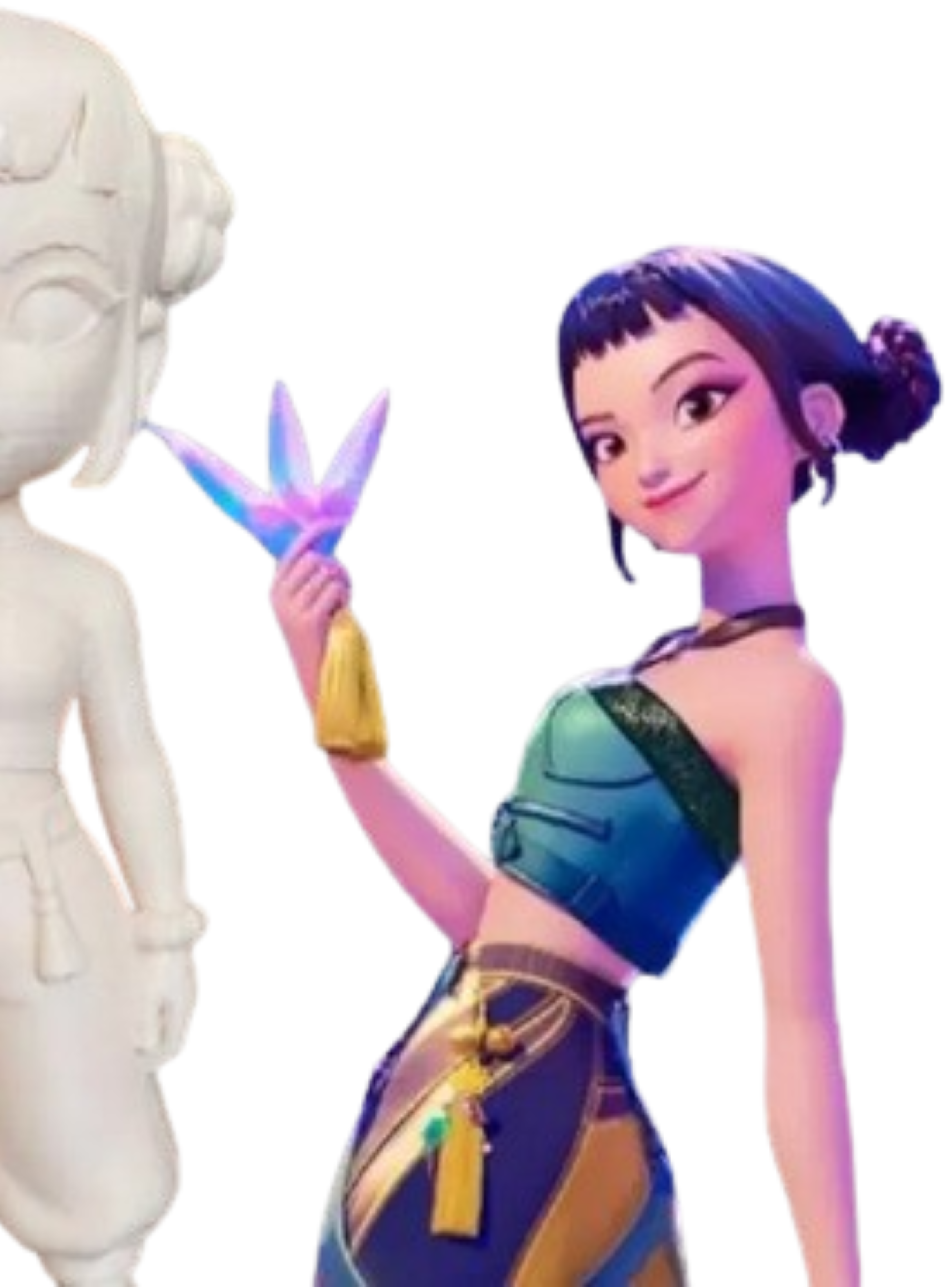 Figura de Zoey estilo chibi Kpop Demon Hunters-2