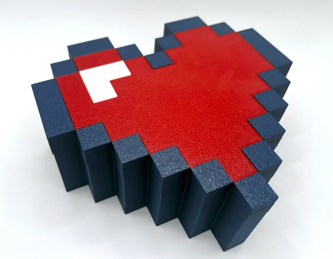 Caja de corazón de píxel de 8 bits para San Valentín-2