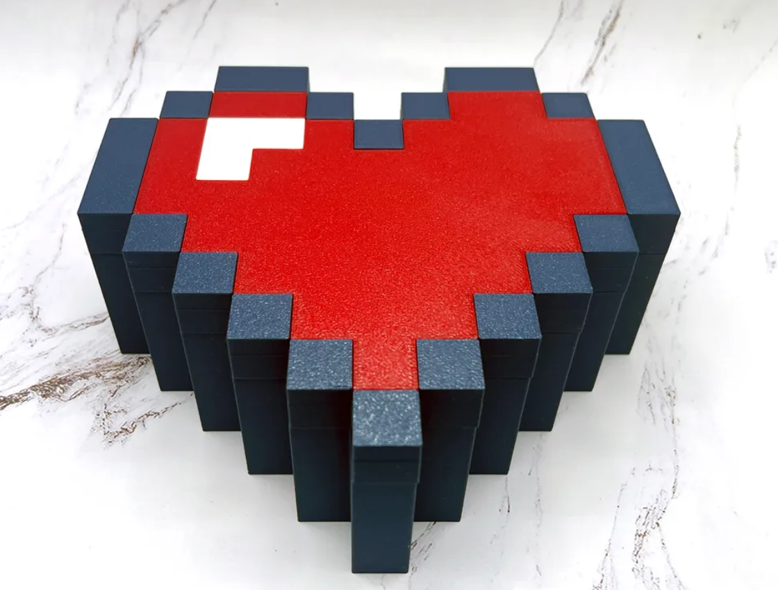 Caja de corazón de píxel de 8 bits para San Valentín-3