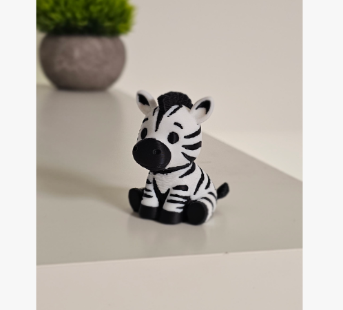 Mini Escultura Decorativa- Cebra Tierna-2