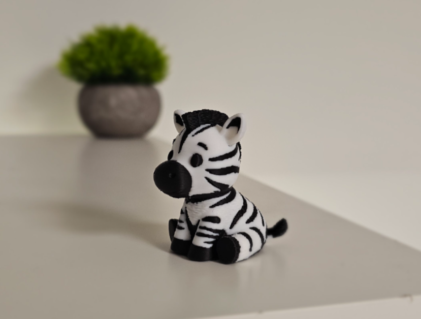 Mini Escultura Decorativa- Cebra Tierna-3