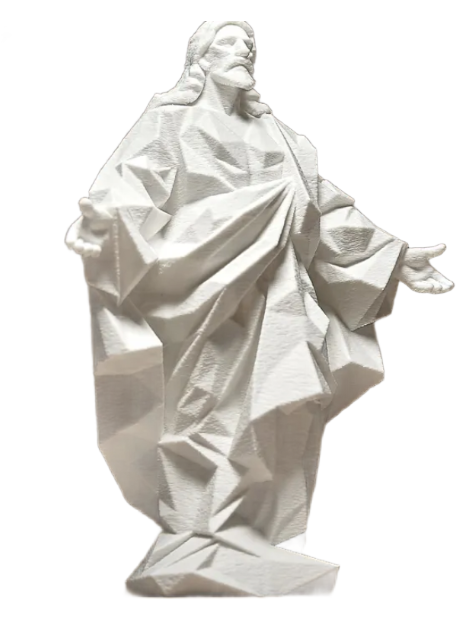  Estatua Geométrica de Jesús-0