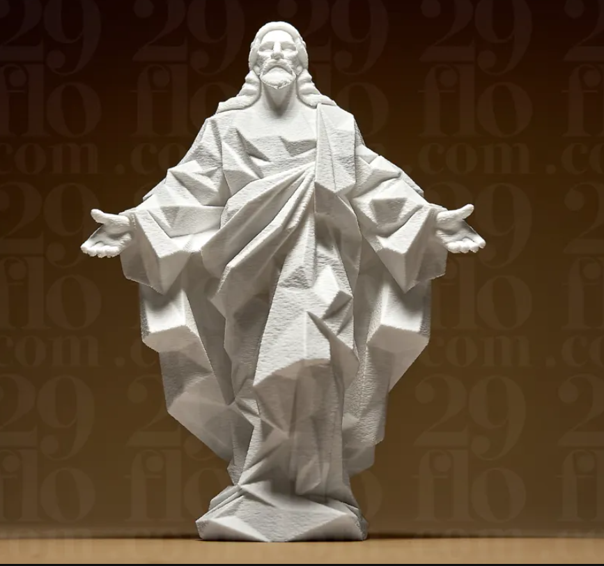  Estatua Geométrica de Jesús-1