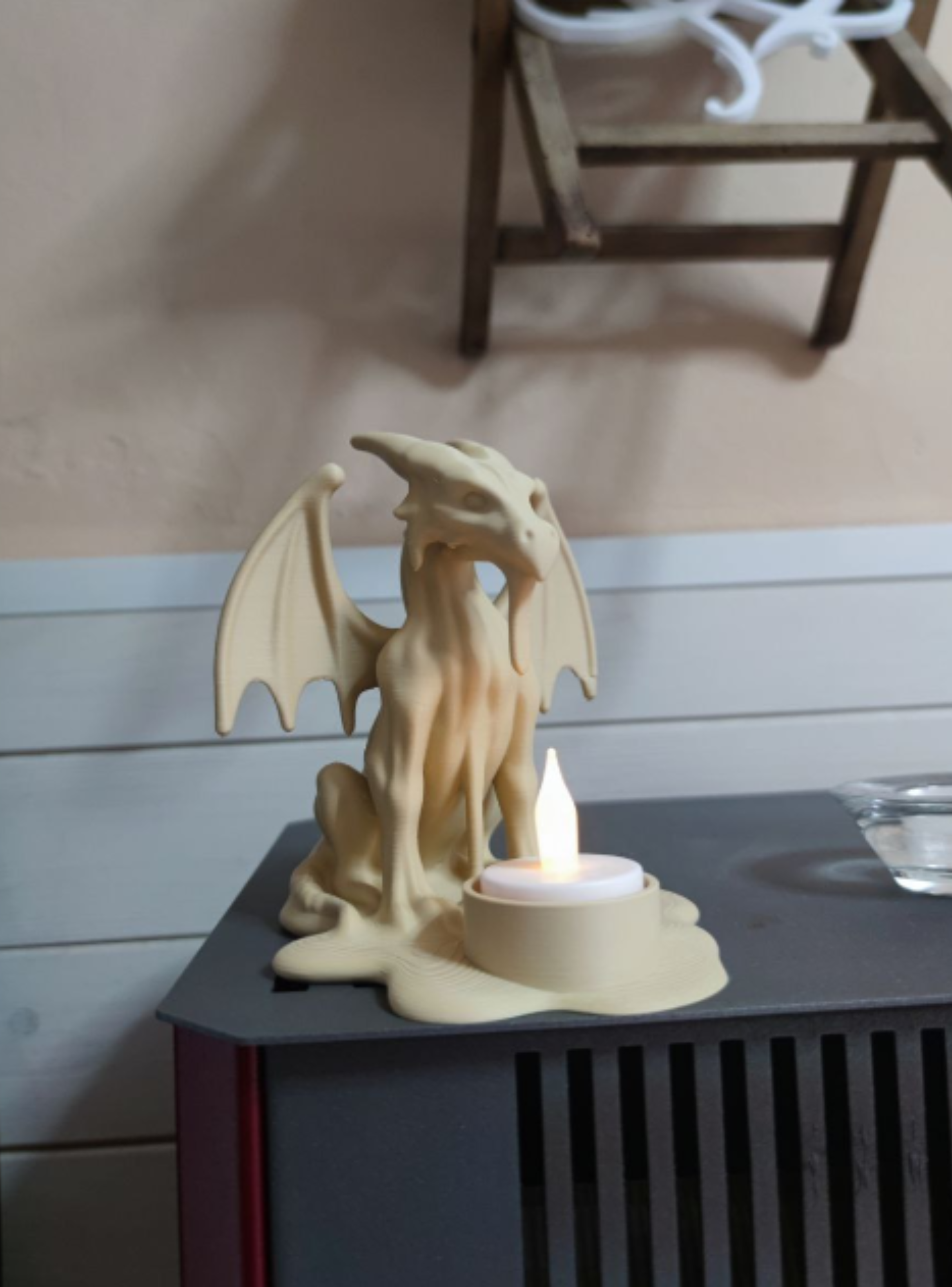 Portavelas LED- Dragón Guardián -1