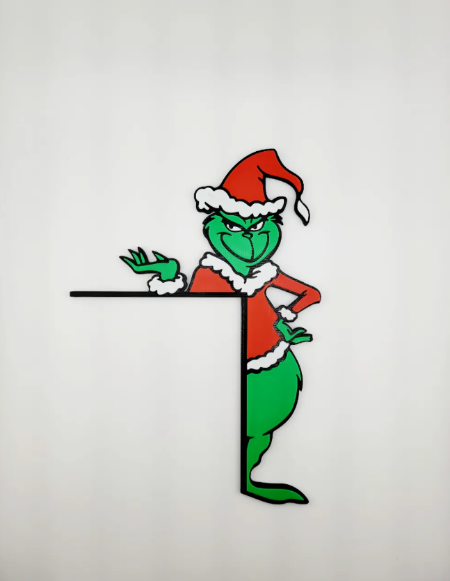 Adorno Navidad - Esquinero de Puerta Grinch-2