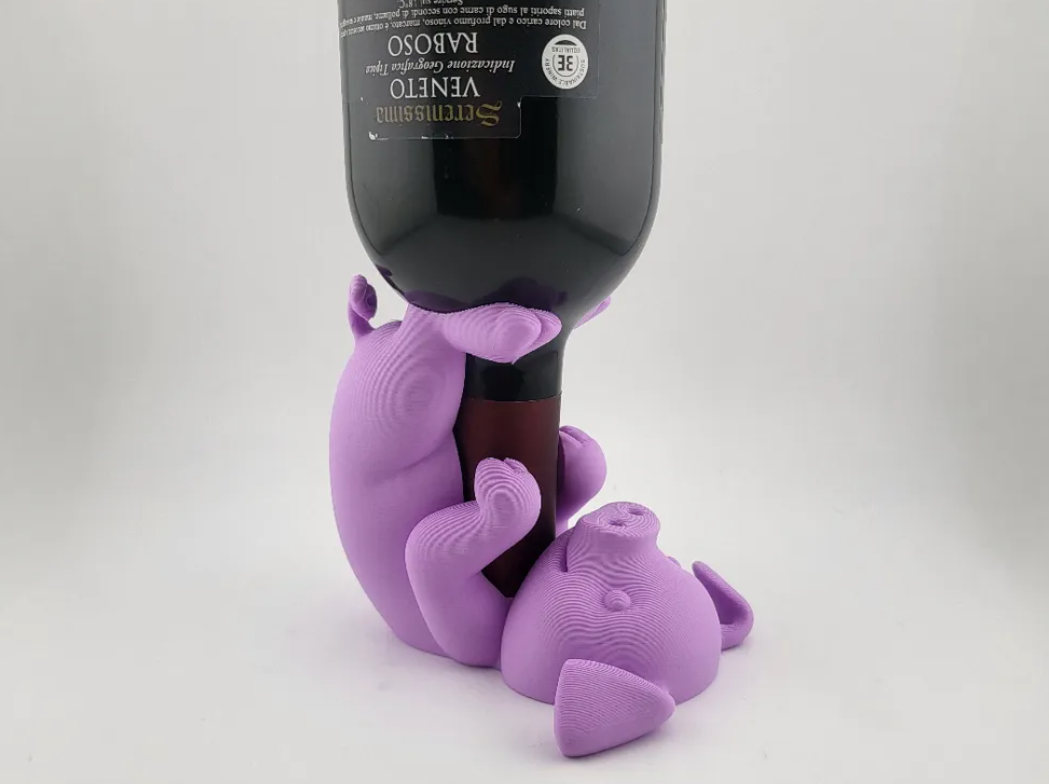 Porta Vino - Diseño Cerdito-1