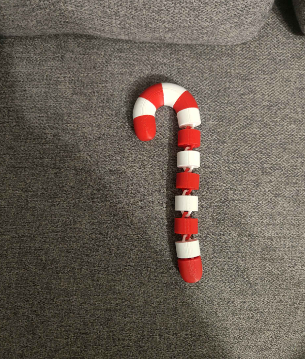 Adornos navidad - Bastón de caramelo articulado-2