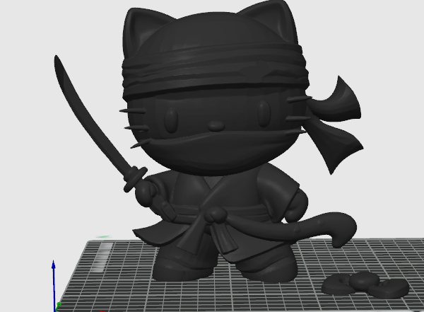 Escultura Hello Kitty Ninja Decorativa-2
