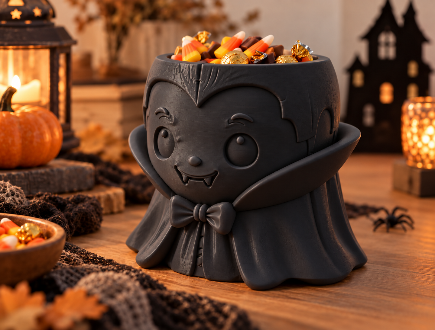 Bowl Decorativo- Drácula Dulcero Halloween 15 cm Negro -2