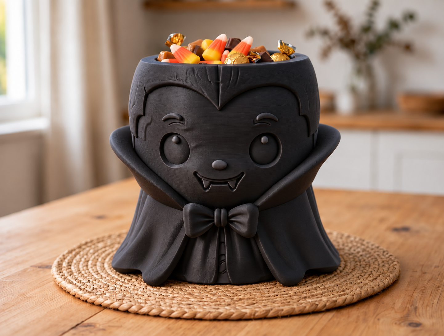 Bowl Decorativo- Drácula Dulcero Halloween 15 cm Negro -4
