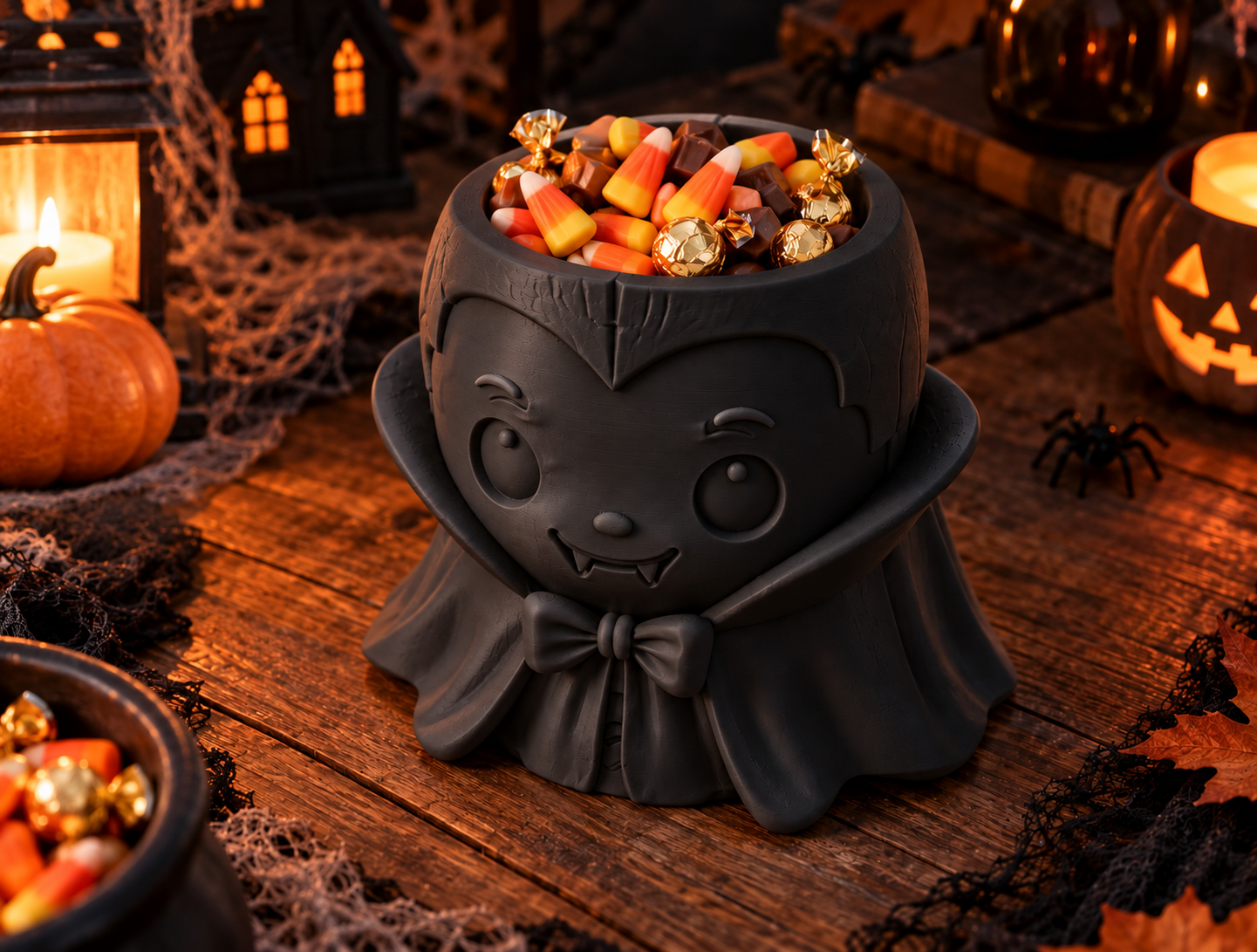 Bowl Decorativo- Drácula Dulcero Halloween 15 cm Negro -5