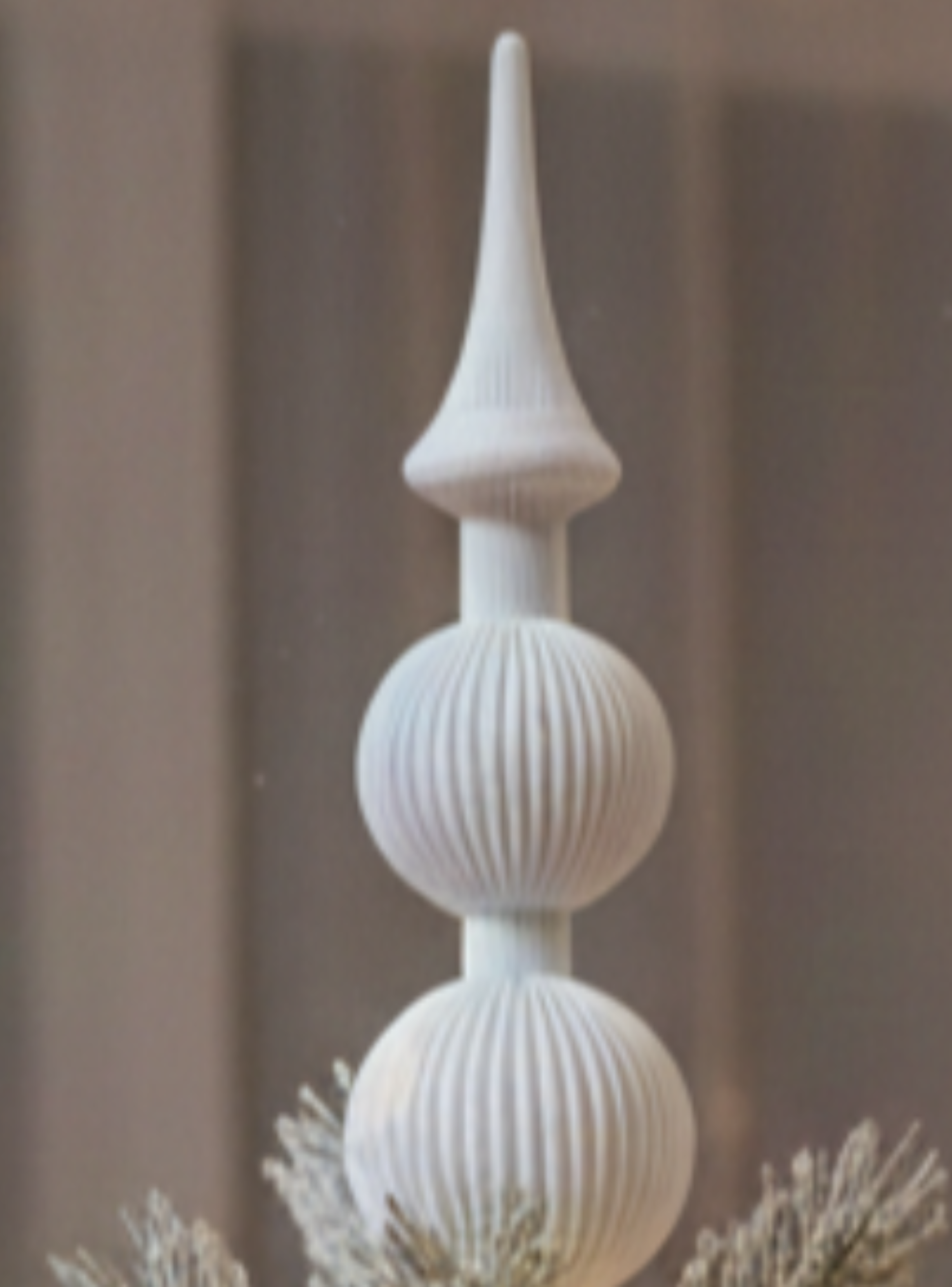 Elegante adorno Acanalado para Árbol de Navidad-1