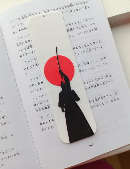 Marcapáginas Ancestral- Samurái Atardecer-2