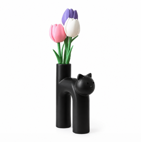 Florero pequeño adorno Beige decorativo para hogar-0