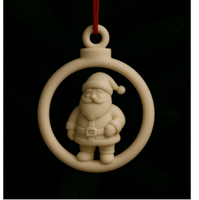 Adorno para el árbol de Navidad- Santa Claus Circular-2