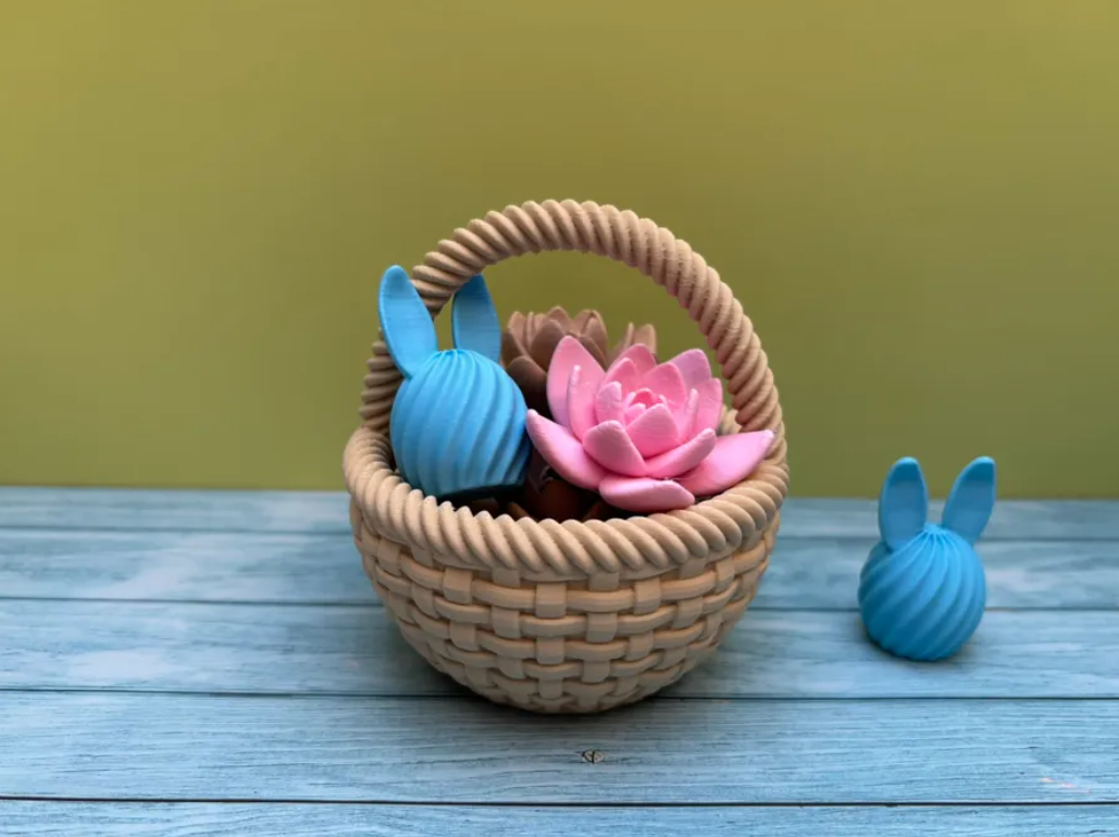 Cesta de pascua pequeña tejida-3