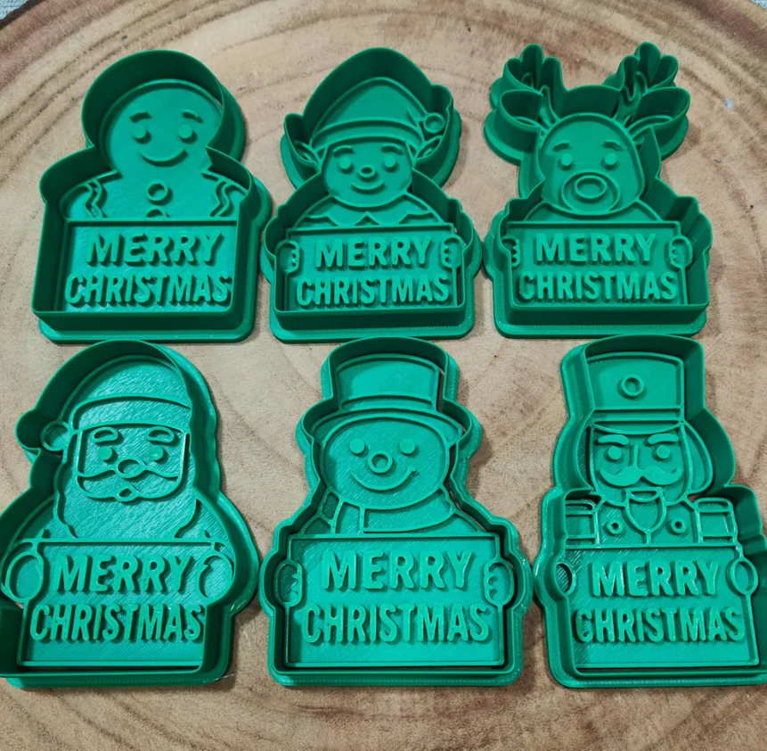 Juego de cortadores de galletas navideños (pack 6 un)-3