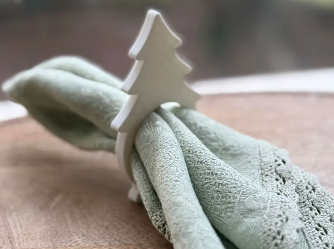 Adorno navidad árbol - Anillo para servilletas -2