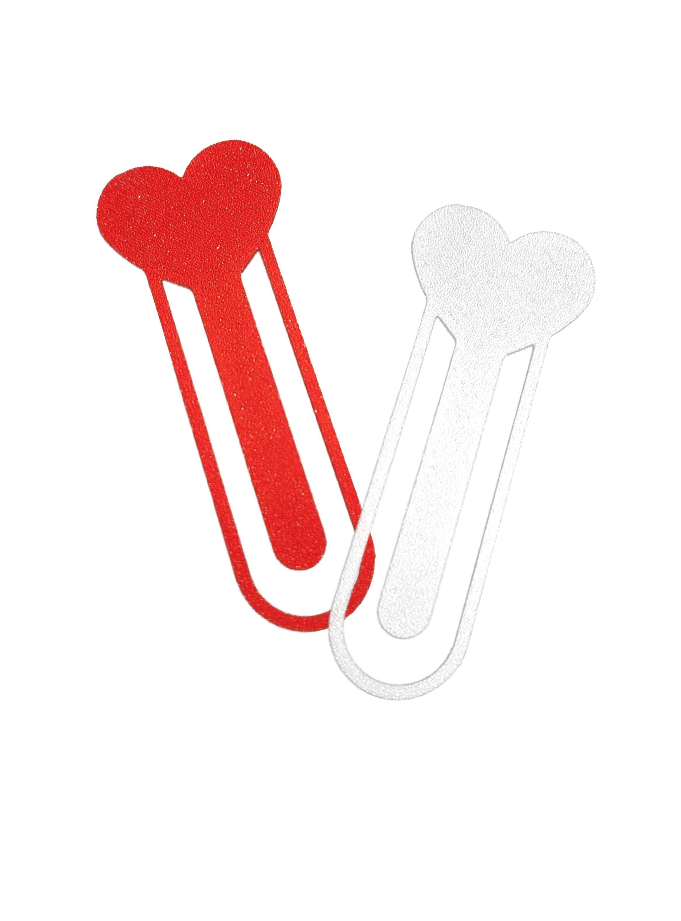 Pack 2 Marcapáginas en forma de corazón-0