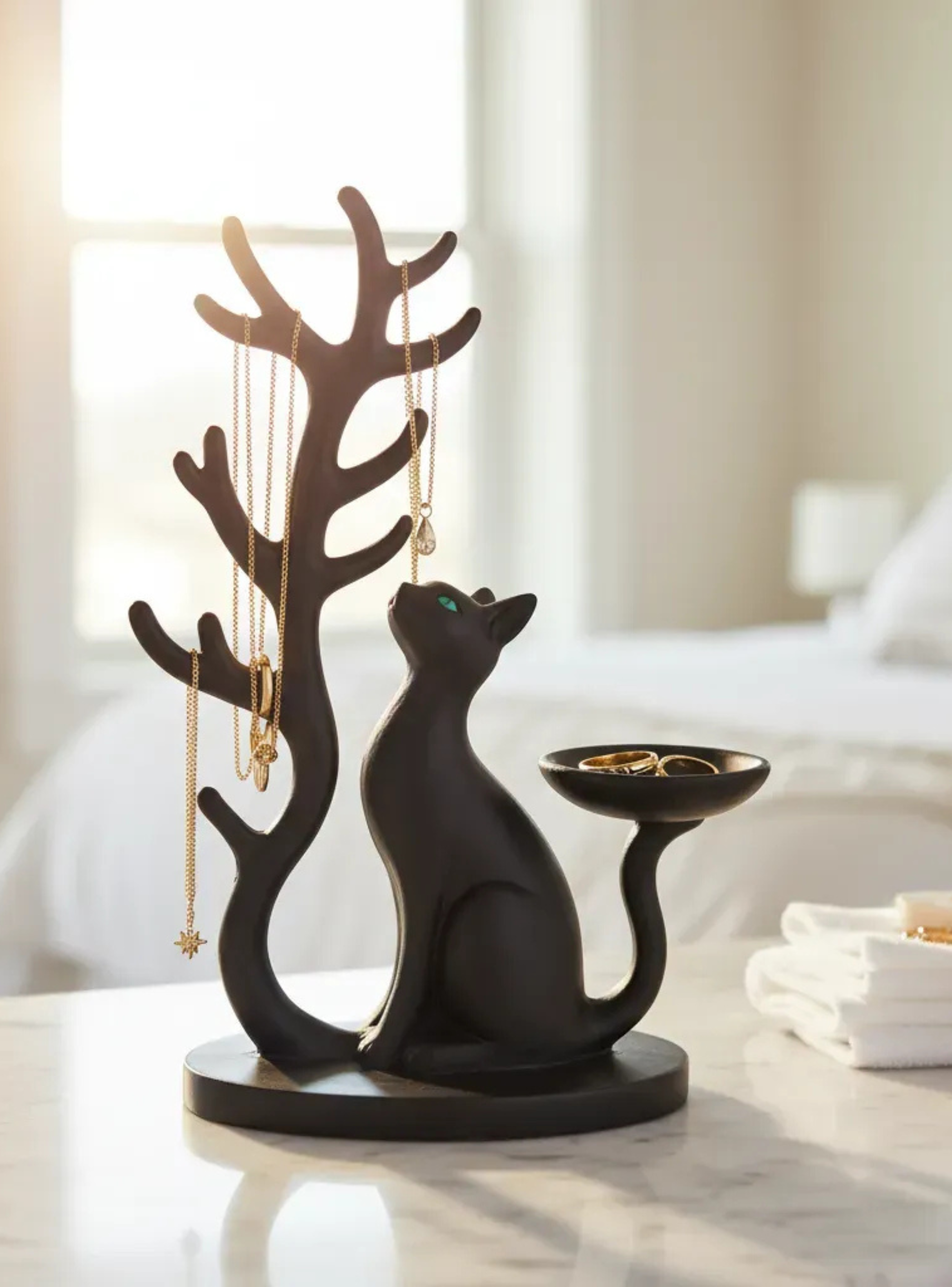 Organizador Elegante Prints Patro - Árbol para Joyas de Gato-2