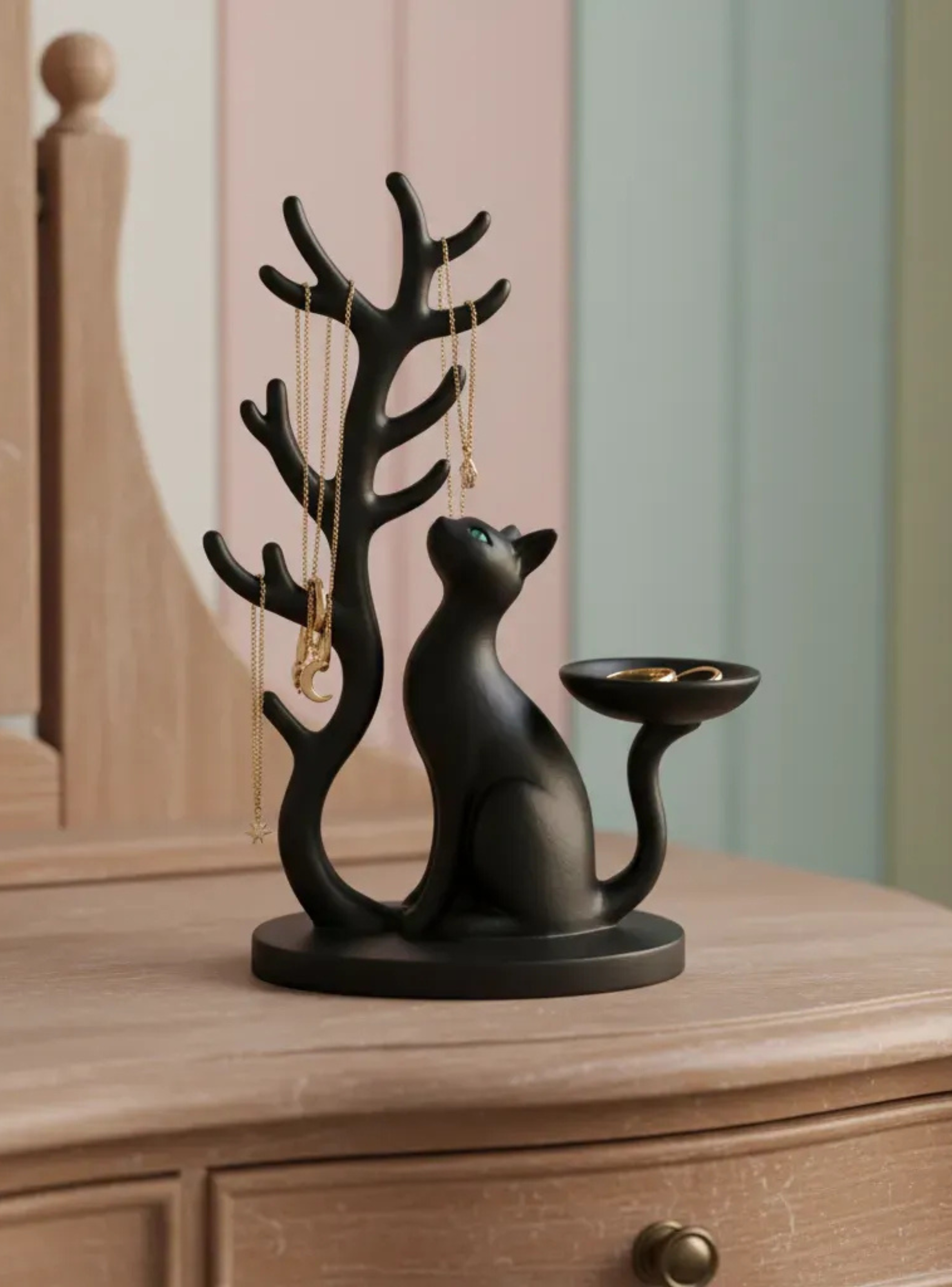 Organizador Elegante Prints Patro - Árbol para Joyas de Gato-3