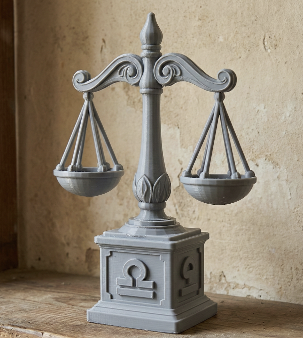 Escultura Decorativa Prints Patro- Busto del Zodíaco Libra-5