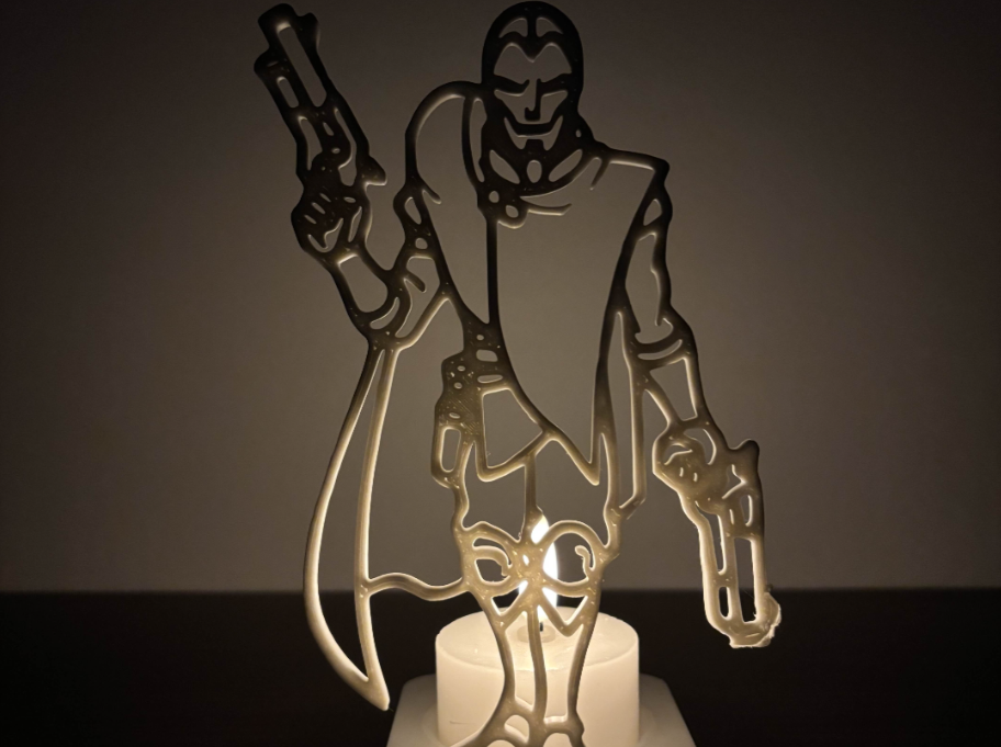 Portavelas LED- Jhin de League Of Legends (Sin vela)-2