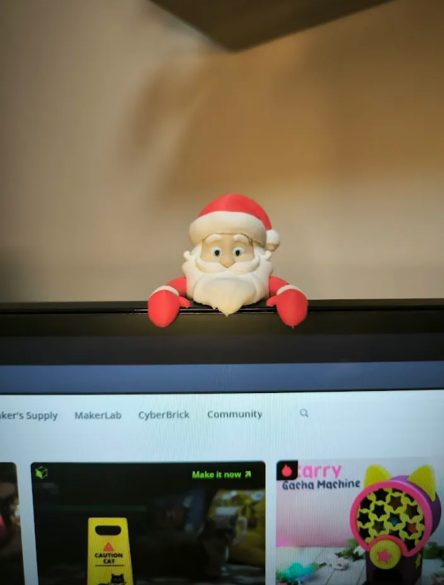 Adornos navidad para Monitor Papa Noel-2