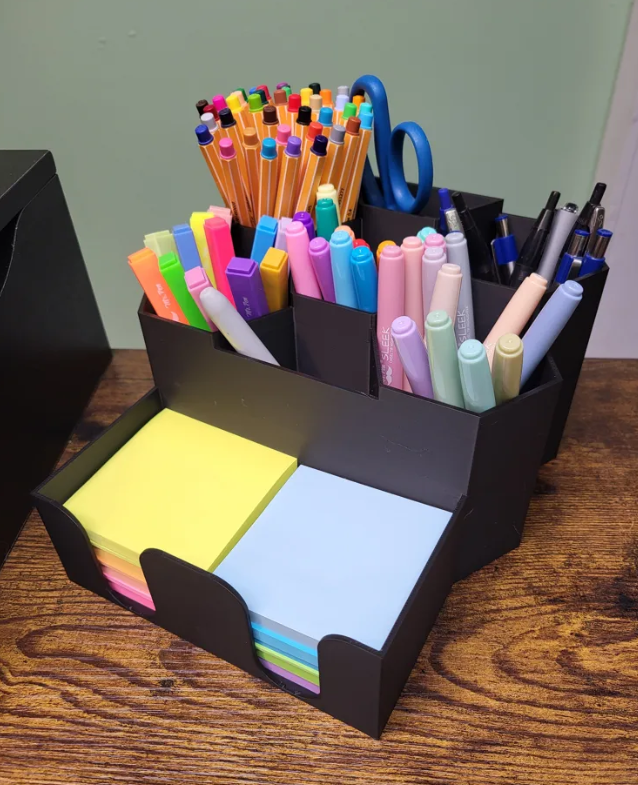 Organizador de escritorio - Portalápices y notas adhesivas-3