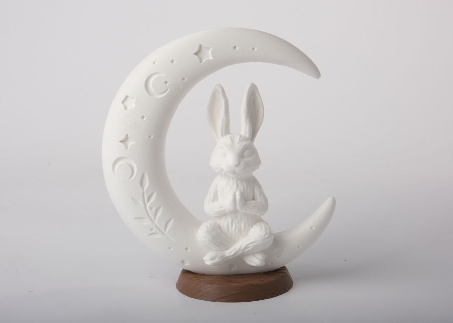 Escultura Decorativa- Conejo Lunar-2