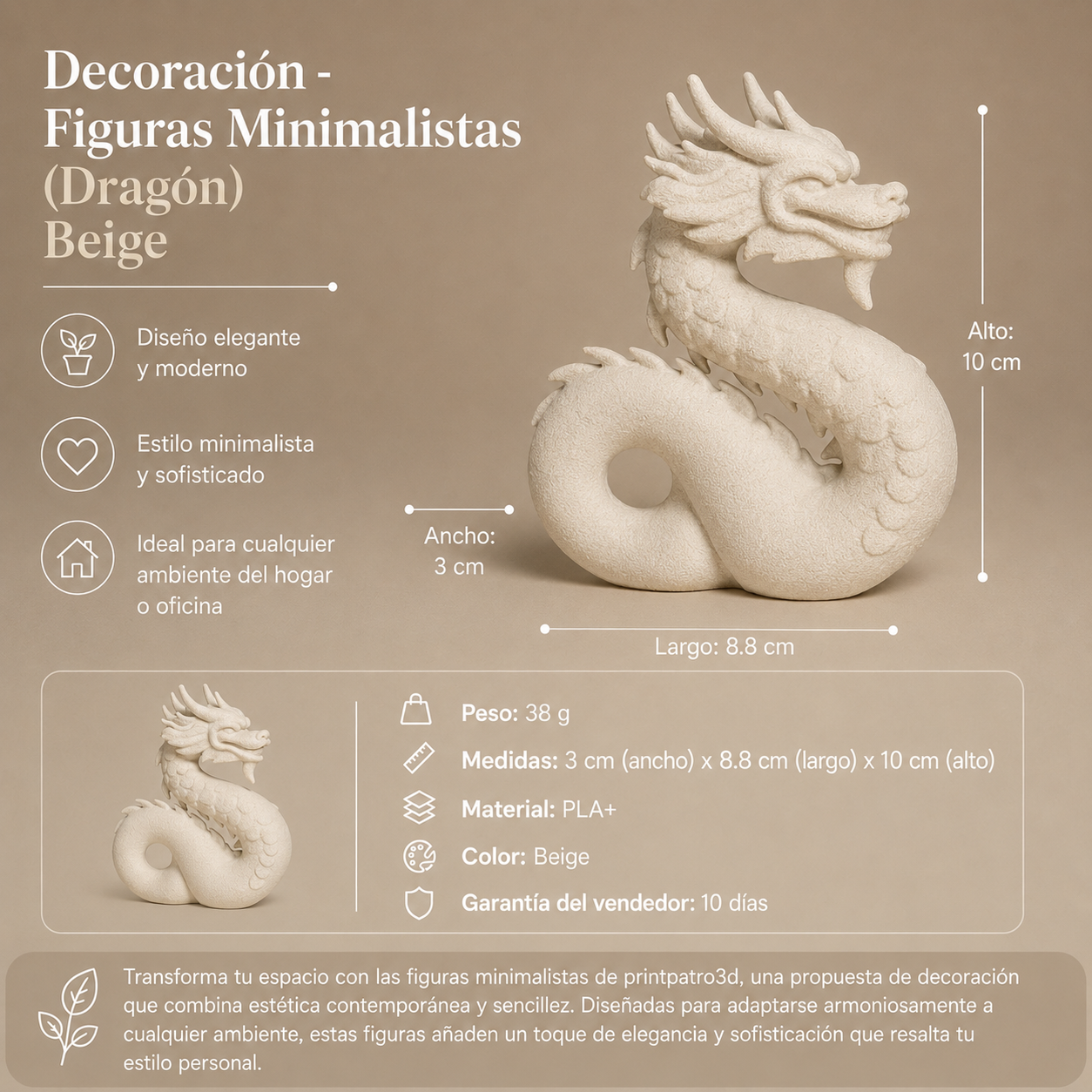 Decoraci n Figuras Minimalistas Drag n Beige-2