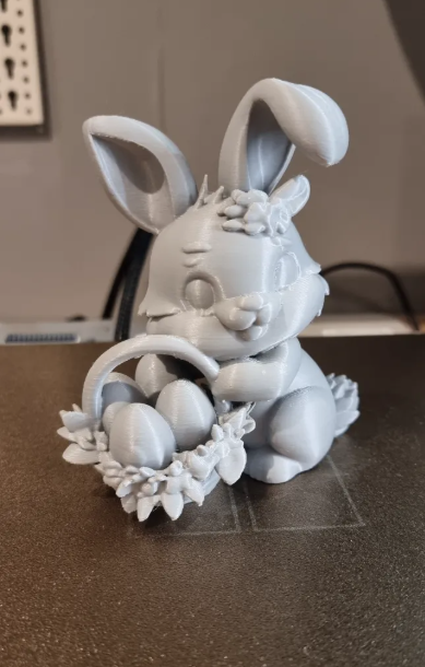 Figura Conejo de pascua con cesta -3