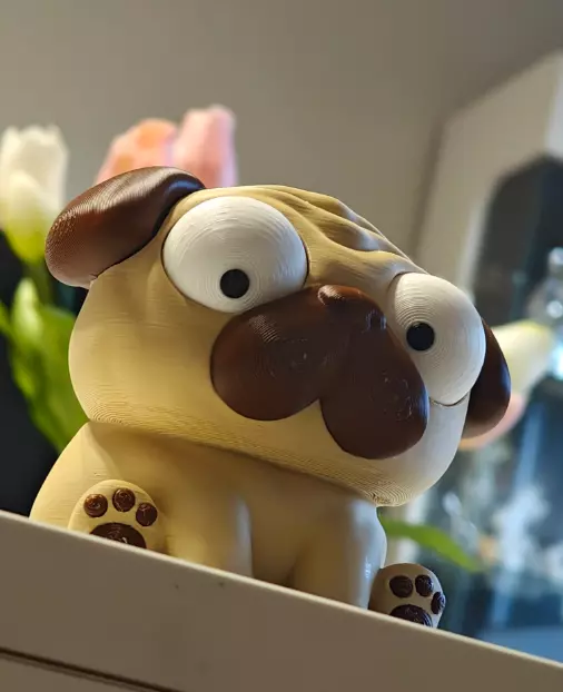 Figura Decorativa Prints Patro- Pug Ojos Saltones -5