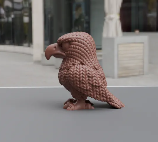 Figura águila estilo tejida-2