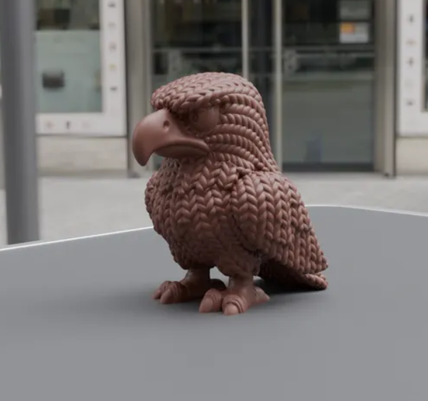 Figura águila estilo tejida-3