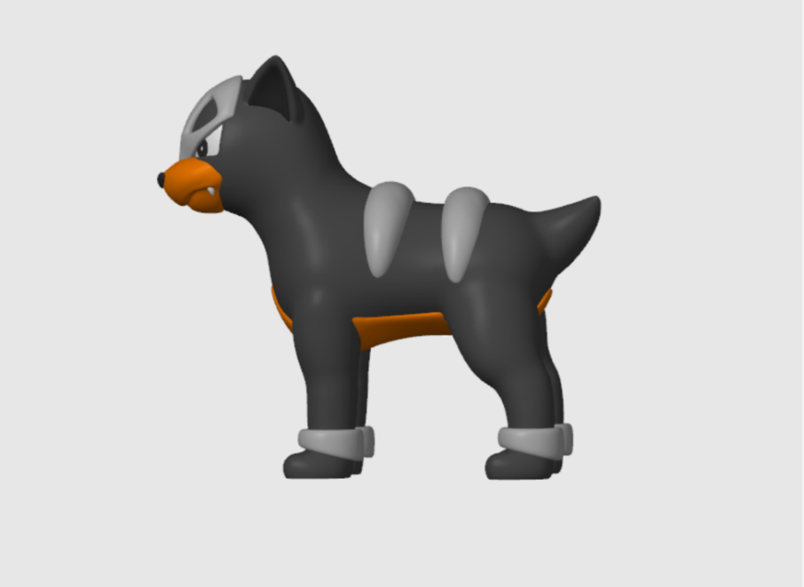 Figura Decorativa- Houndour Pokemon-2