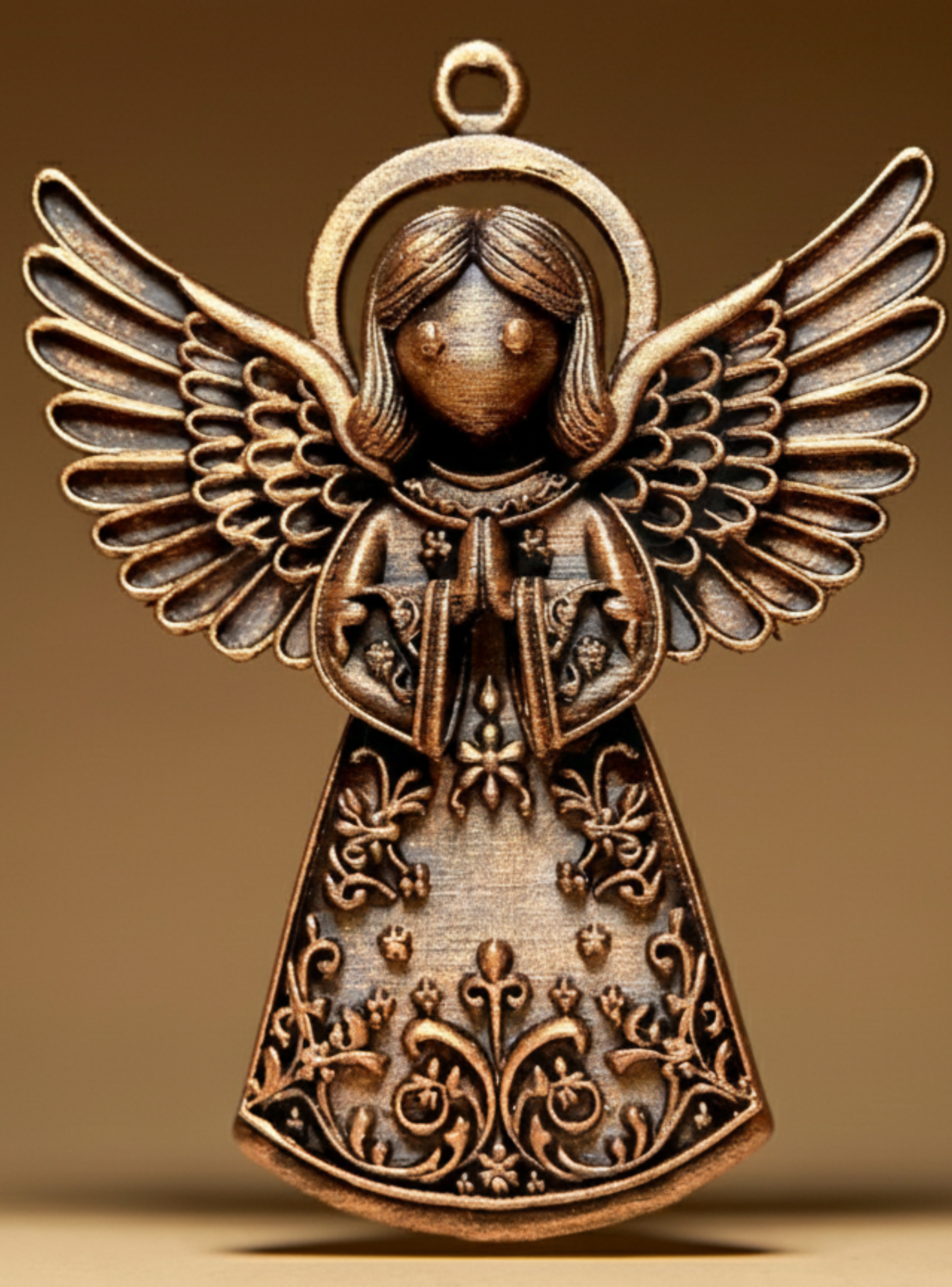 Navidad Decorativa - Angel Dorado-1