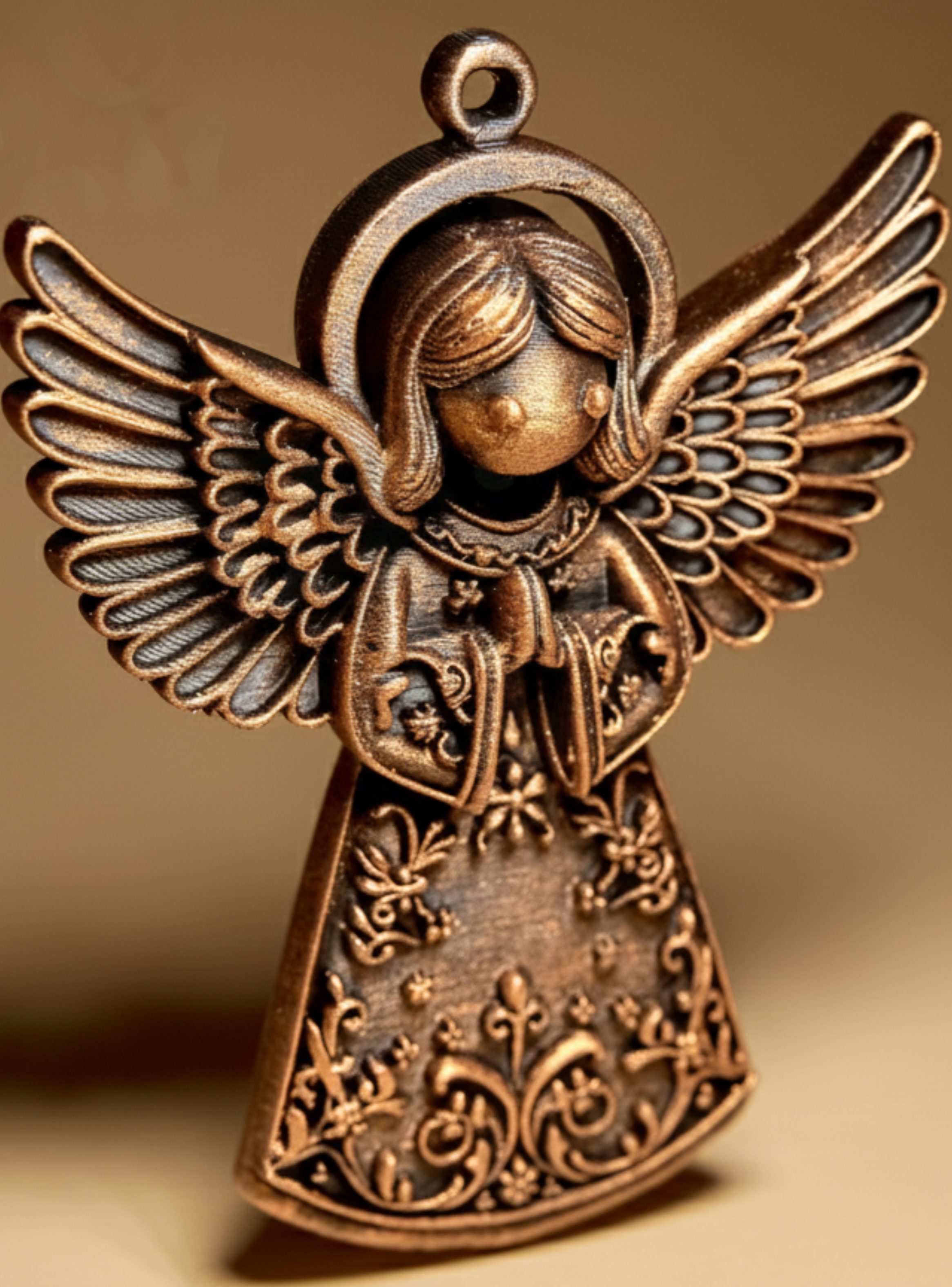 Navidad Decorativa - Angel Dorado-2