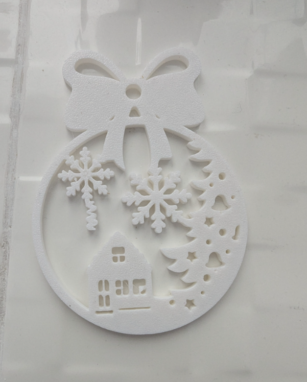 Adorno navidad para Árbol - Casa en la nieve-3