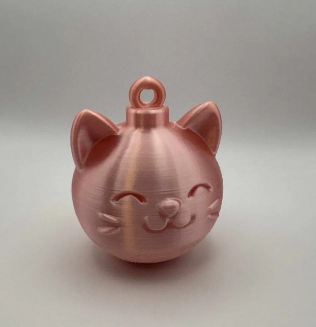 Adorno navideño - Gato redondo-2