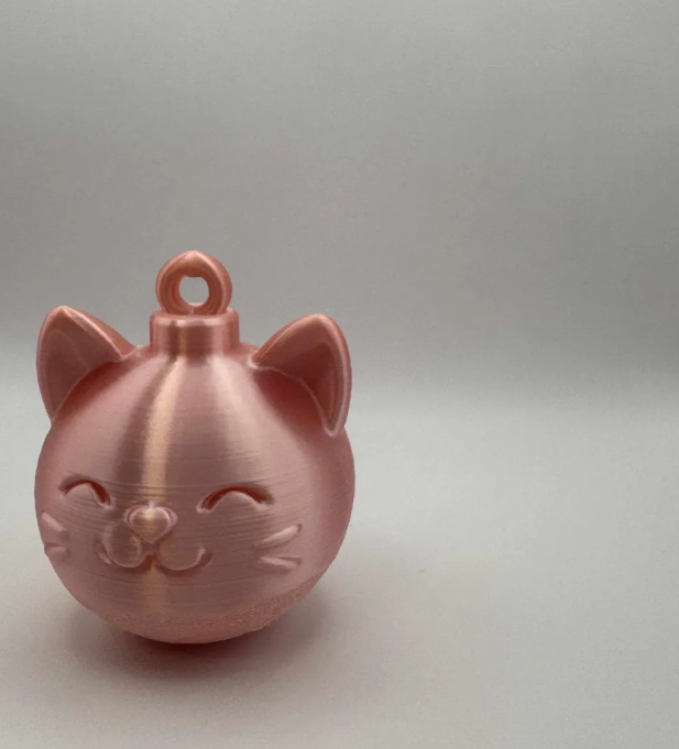 Adorno navideño - Gato redondo-3