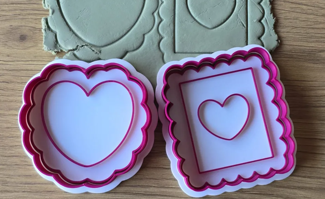 Cortador y Sello de Galletas de San Valentín - Corazón de Amor (Pack 2 un) -2