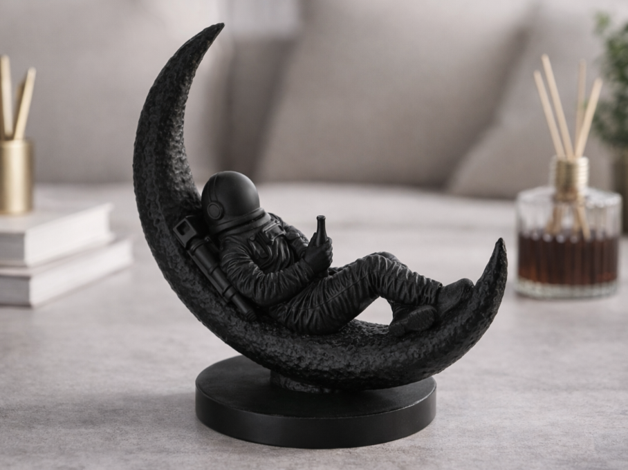 Escultura- Astronauta Descansando en la Luna-1