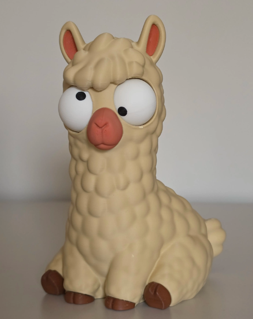 Figura Decorativa Prints Patro- Llama Ojos Saltones-2