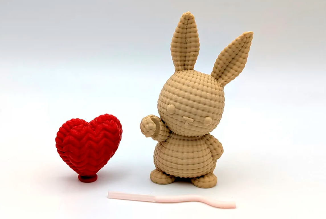 Figura pequeño Conejo de Punto con Globo de Corazón-2